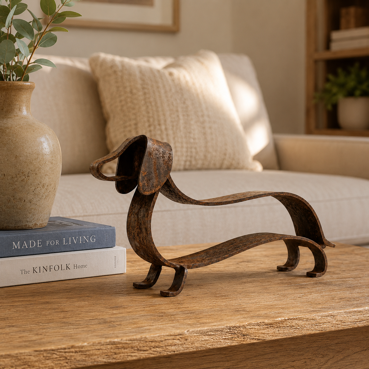 Rustic Dachshund Metal Sculpture🐶