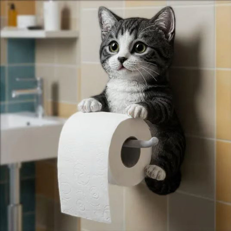 🧻Wall-mounted toilet roll holder for cats🐾