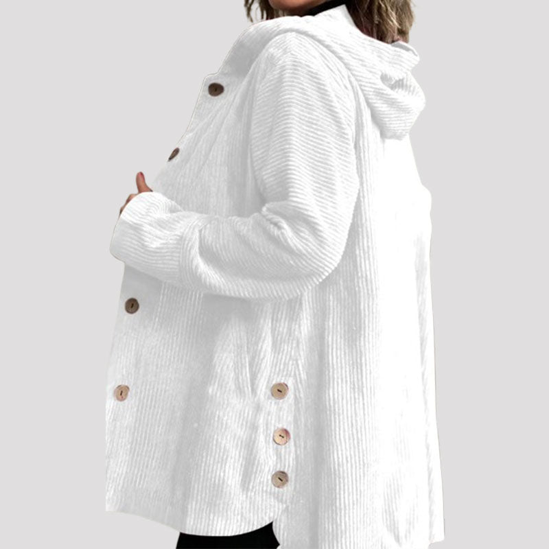 🍂 Cosy Velvet Hooded Jacket – Your Go-To Autumn Layering Piece🧥