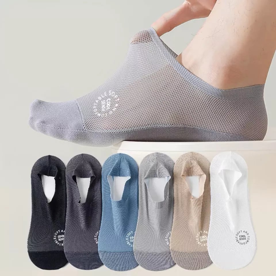 🔥Ultra Thin Liner Socks Non Slip ComBed Cotton No Show Socks（3 pairs）
