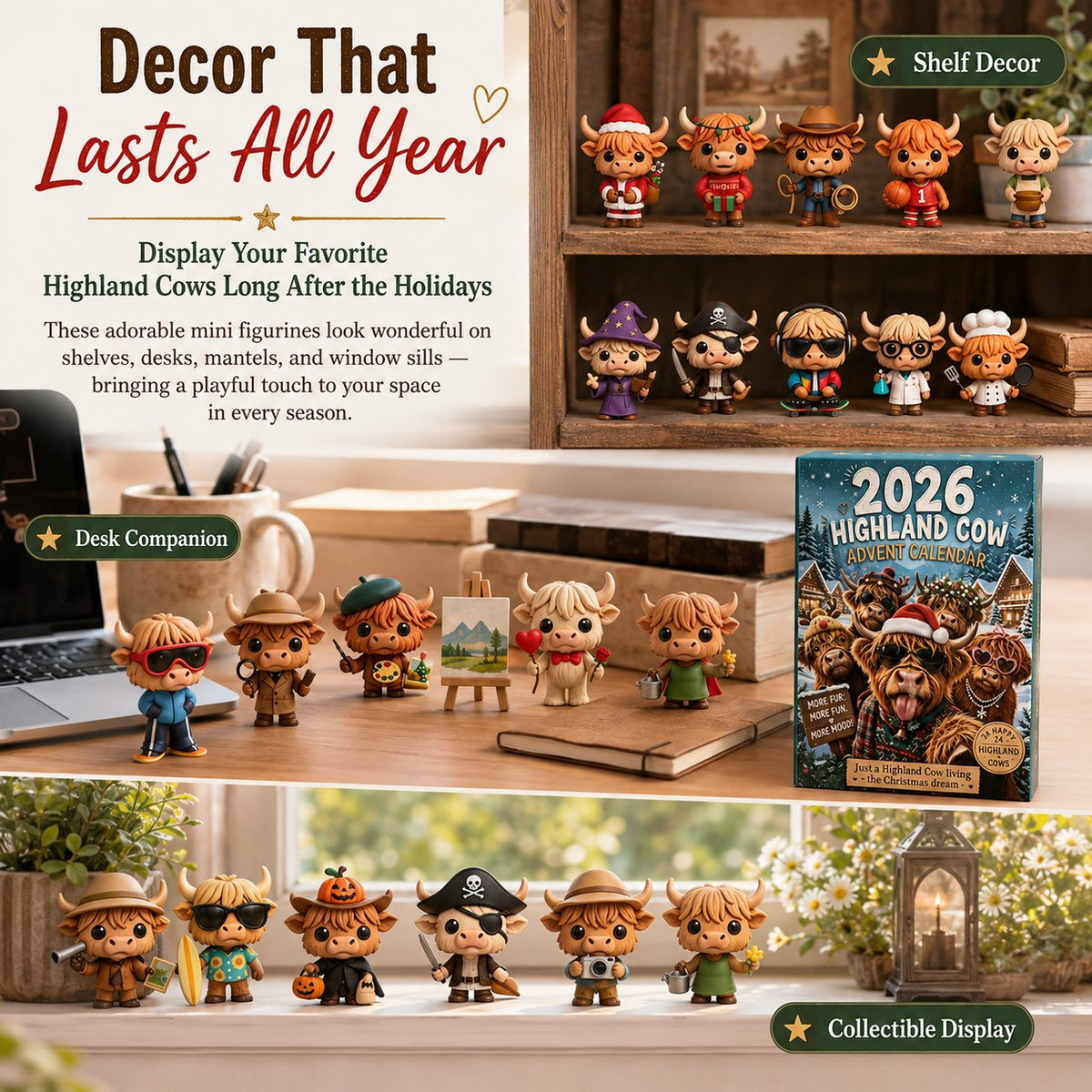 🎁2026 Highland Cow Advent Calendar | Every Day Brings New Surprises(📦Buy 2 Free Shipping)