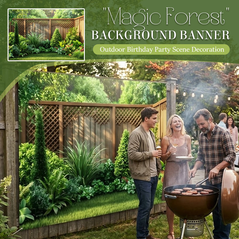 🌲🌸 Turn your backyard into an enchanted forest – one banner, endless beauty! ✨