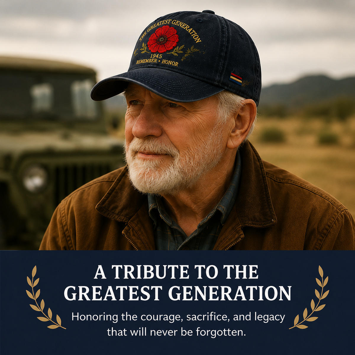 🎖️🌺 The Legacy of a Generation – Poppy Hat in Memory of 1945