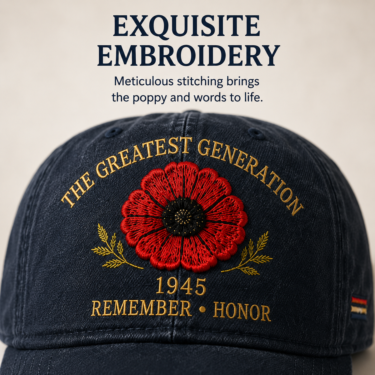 🎖️🌺 The Legacy of a Generation – Poppy Hat in Memory of 1945
