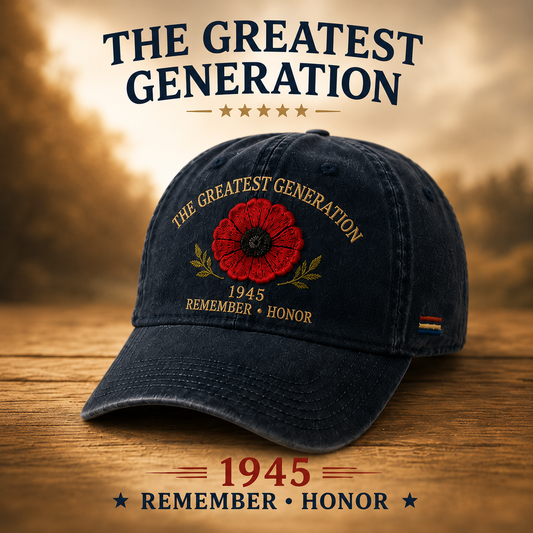 🎖️🌺 The Legacy of a Generation – Poppy Hat in Memory of 1945