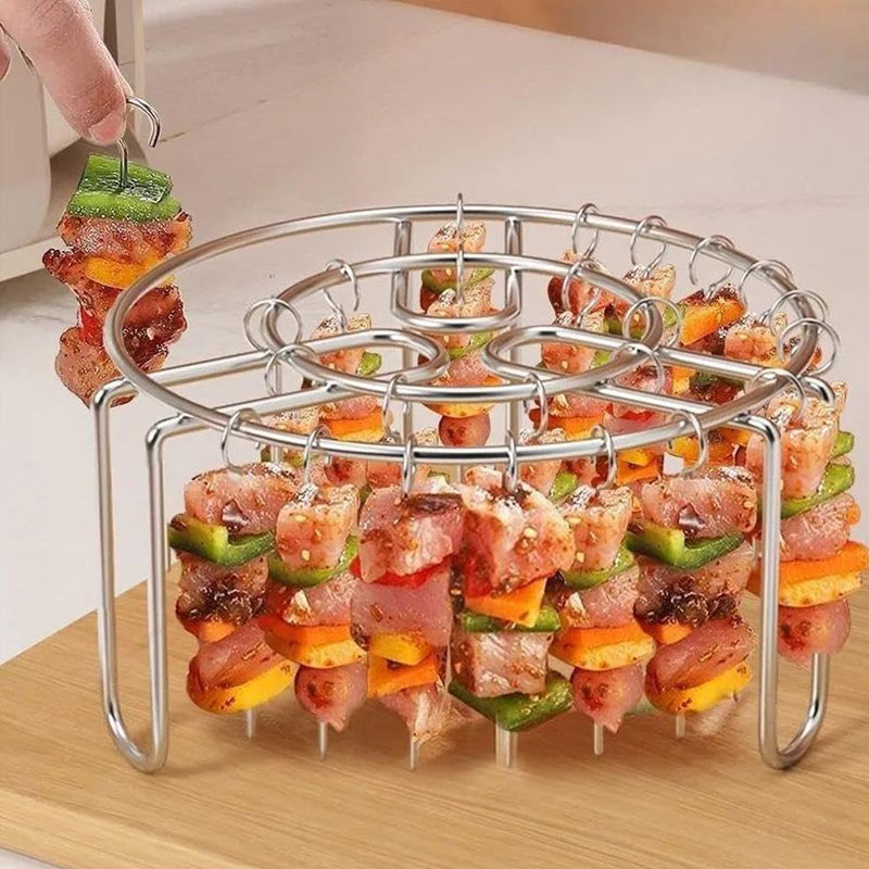 🔥 Crispy Restaurant-Style Kebabs At Home – Vertical Air Fryer Skewer Rack 🍢