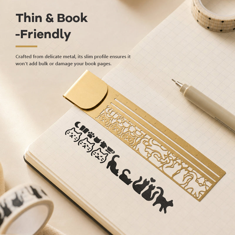 ✨Cat Template Multi-functional Bookmark Ruler📏