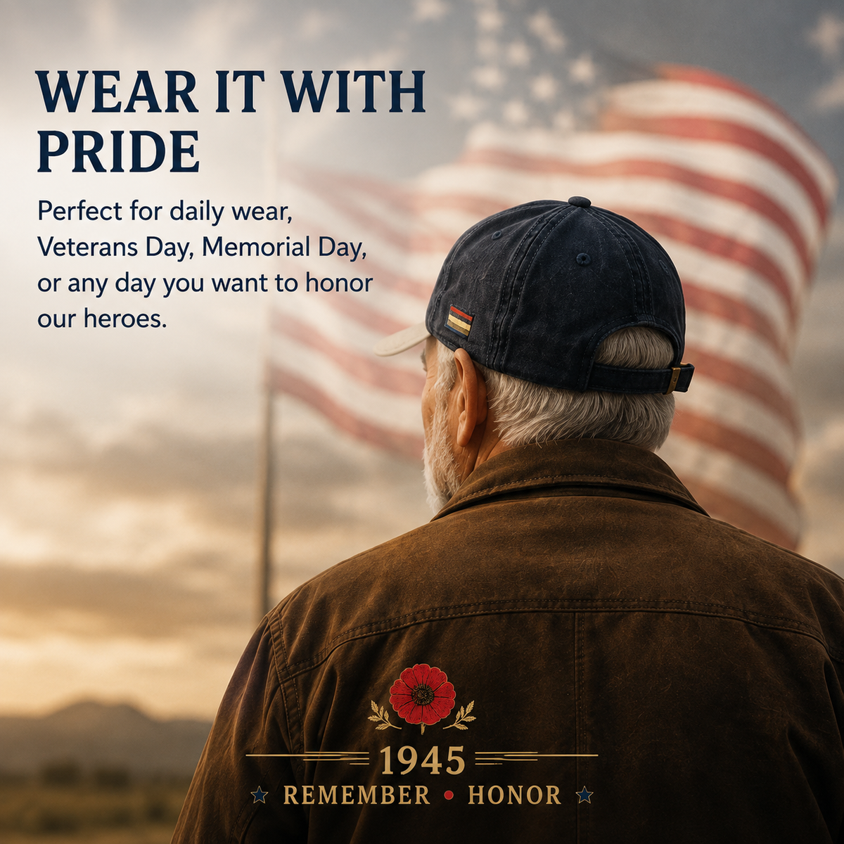 🎖️🌺 The Legacy of a Generation – Poppy Hat in Memory of 1945