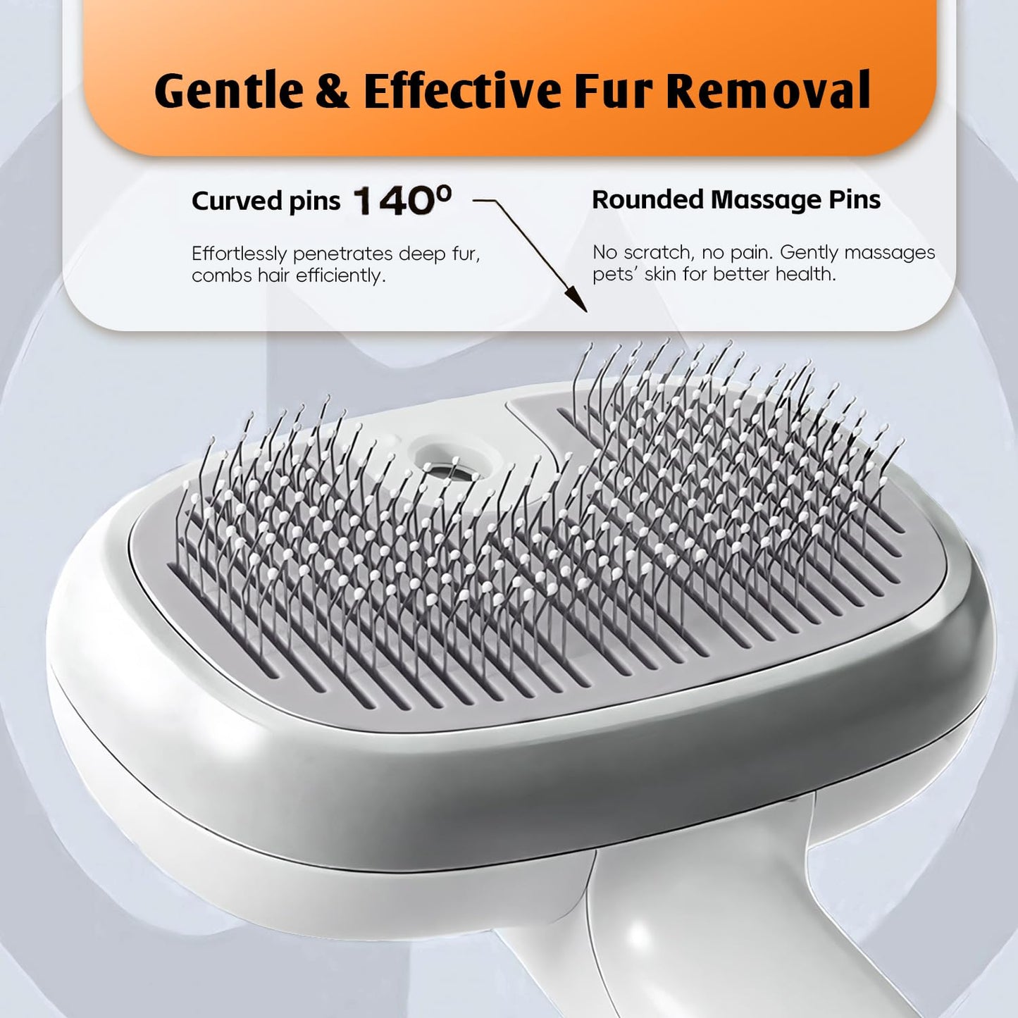 4-in-1 Pet Steam Brush for Dogs & Cats, Grooming Brush with Steam, Massage, Shedding & Bathing Functions