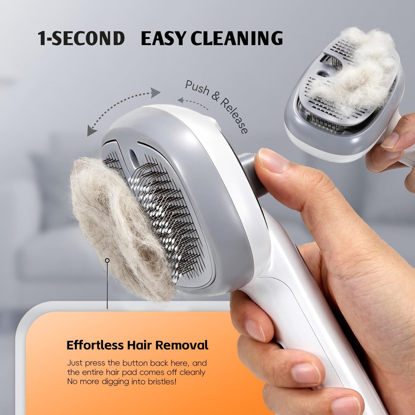 4-in-1 Pet Steam Brush for Dogs & Cats, Grooming Brush with Steam, Massage, Shedding & Bathing Functions