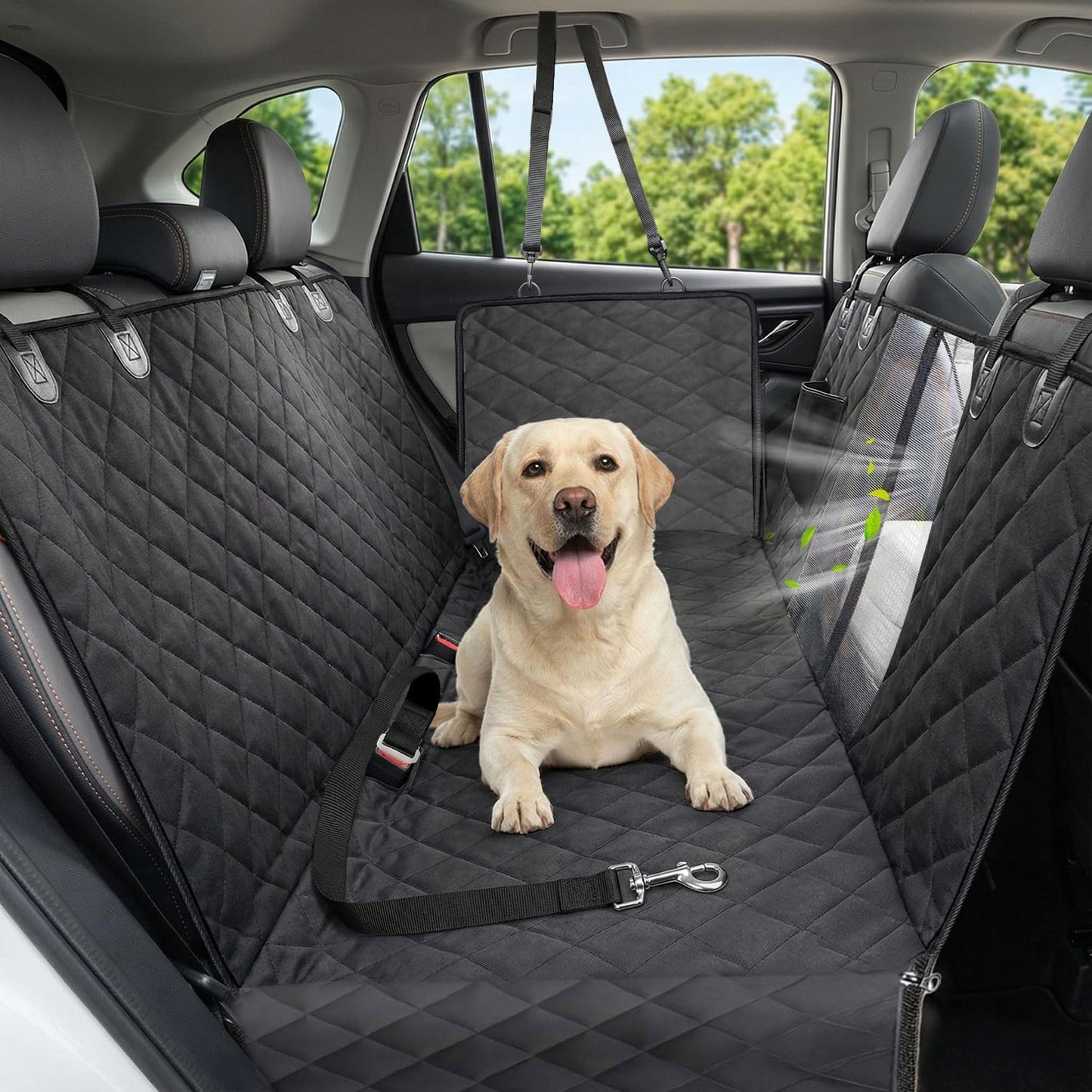 600D Waterproof Dog Car Seat Cover, Scratch-Resistant Non-Slip Pet Hammock