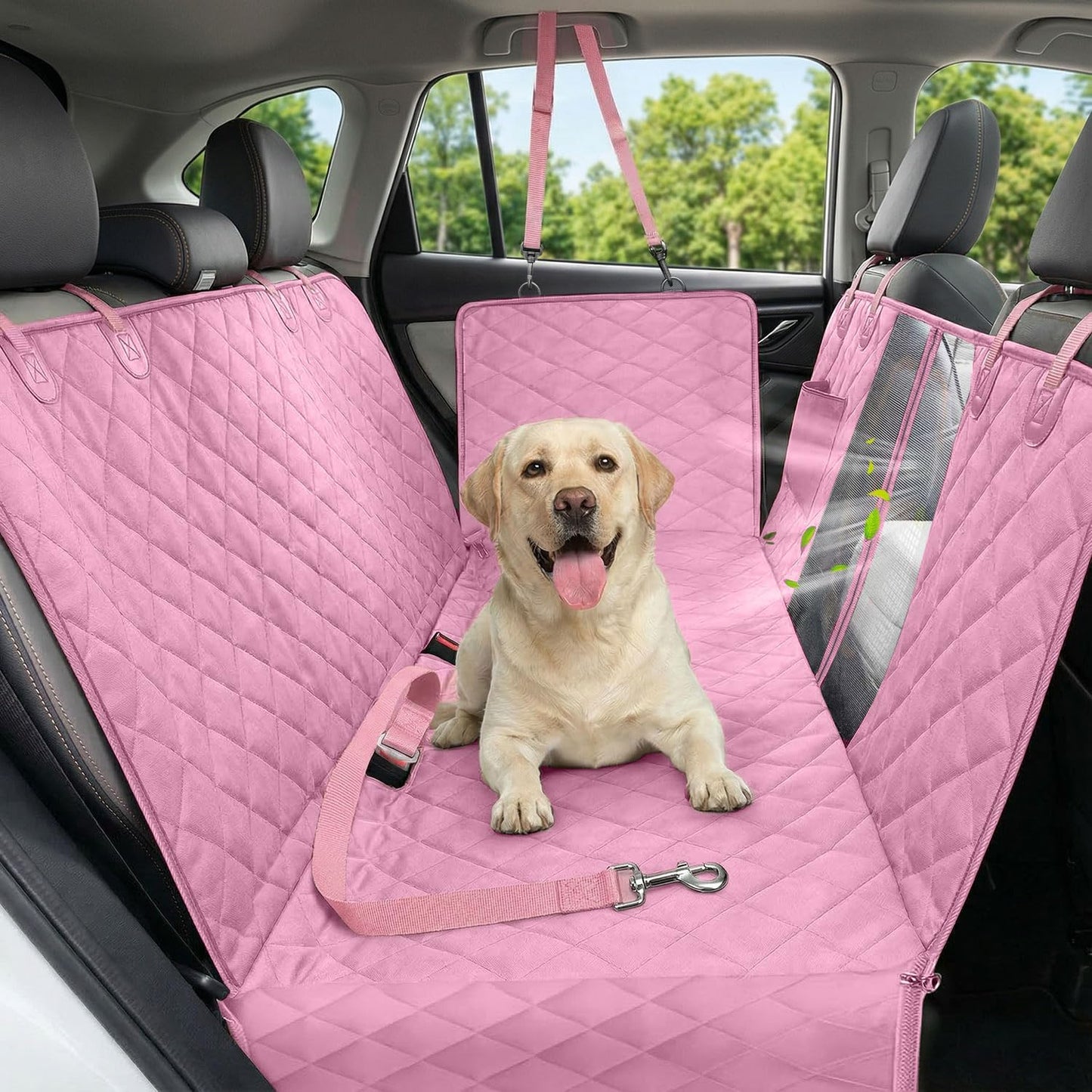 600D Waterproof Dog Car Seat Cover, Scratch-Resistant Non-Slip Pet Hammock