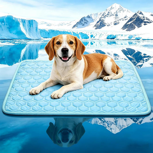 Cooling Pet Mat for Dogs & Cats, Summer Cooling Pad with Non-Slip Bottom, Self-Cooling Pet Bed