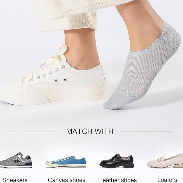 🔥Ultra Thin Liner Socks Non Slip ComBed Cotton No Show Socks（3 pairs）