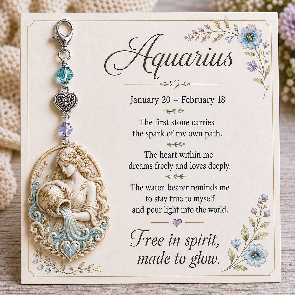 ⌛️ Weekly Special Sale – Zodiac Charm Commemorative Card 🌙💎