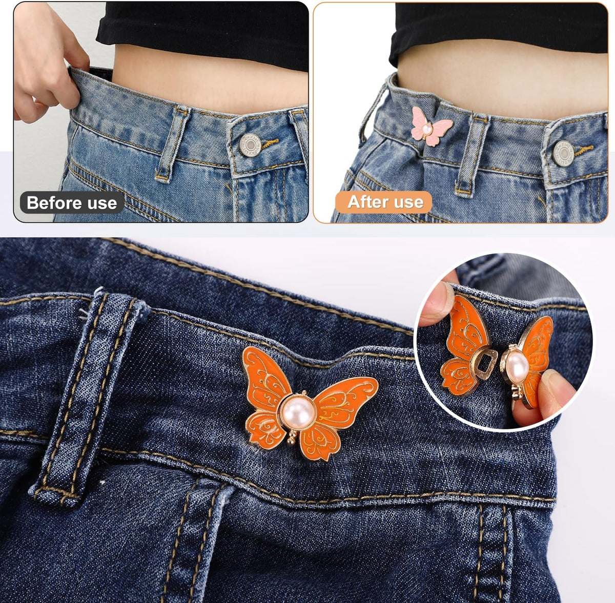 🔥8 butterfly-shaped straps for tightening the waist