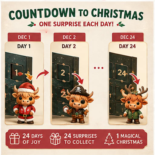 🎁2026 Highland Cow Advent Calendar | Every Day Brings New Surprises(📦Buy 2 Free Shipping)