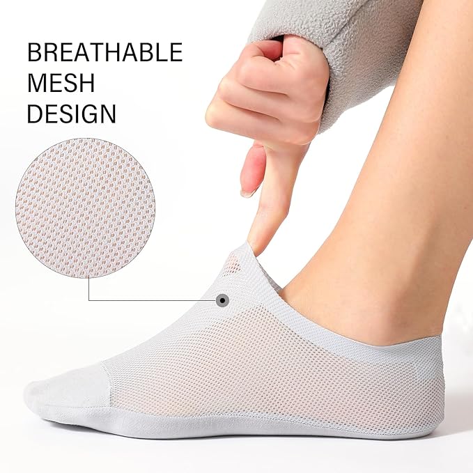 🔥Ultra Thin Liner Socks Non Slip ComBed Cotton No Show Socks（3 pairs）