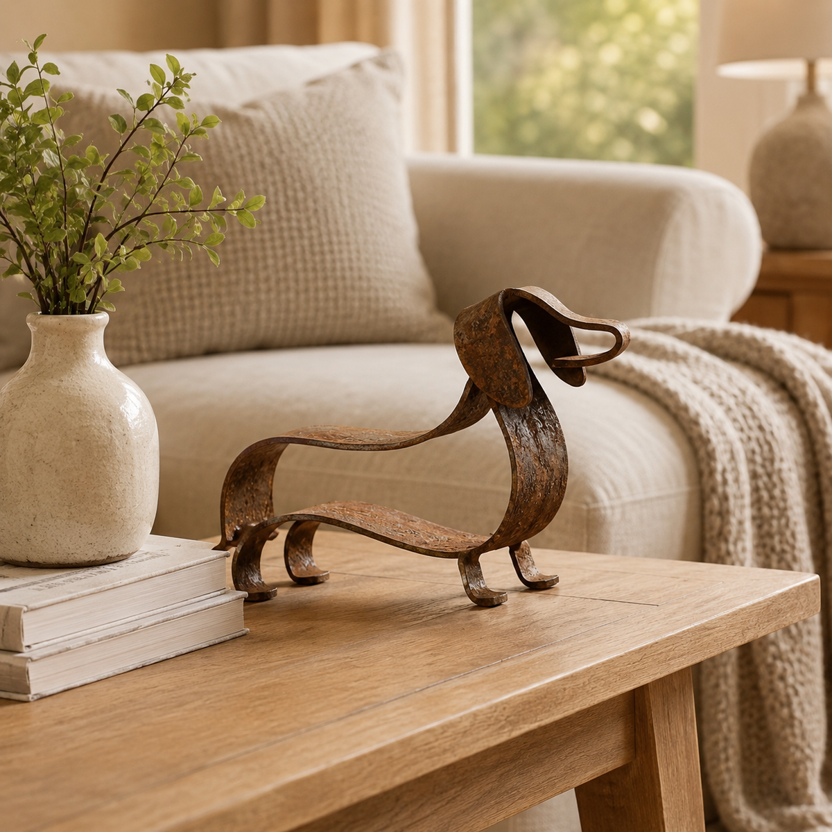 Rustic Dachshund Metal Sculpture🐶