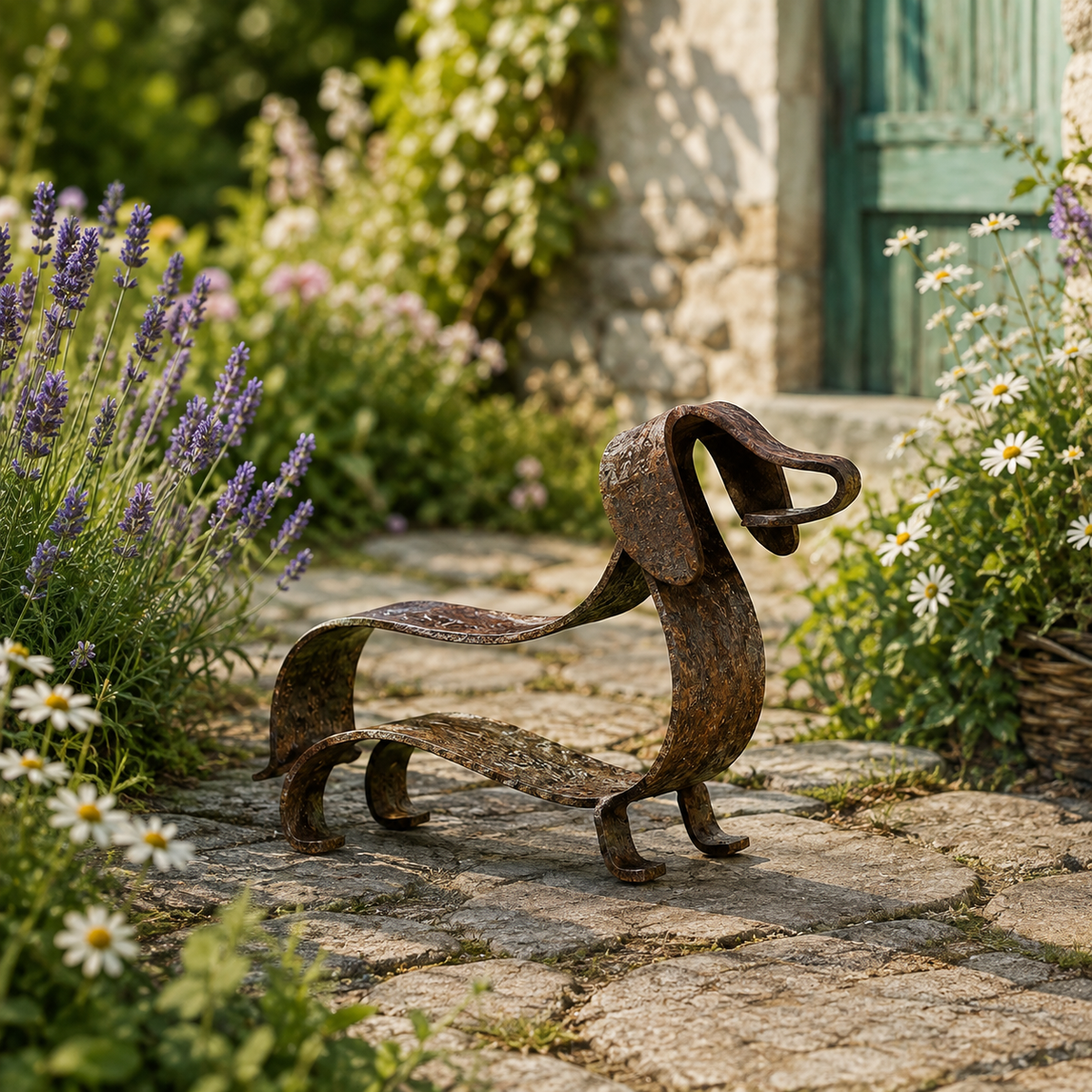 Rustic Dachshund Metal Sculpture🐶