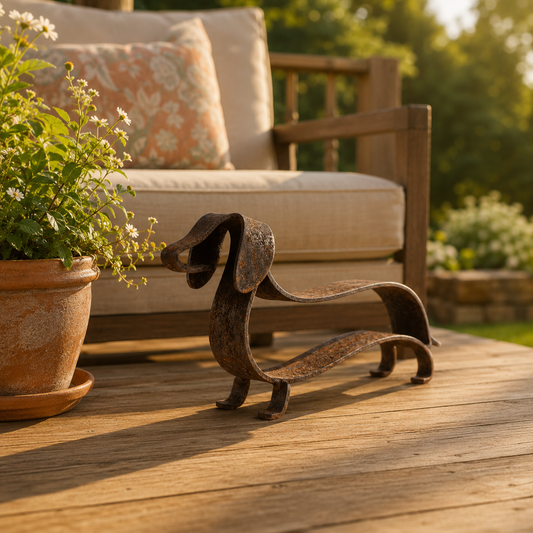 Rustic Dachshund Metal Sculpture🐶