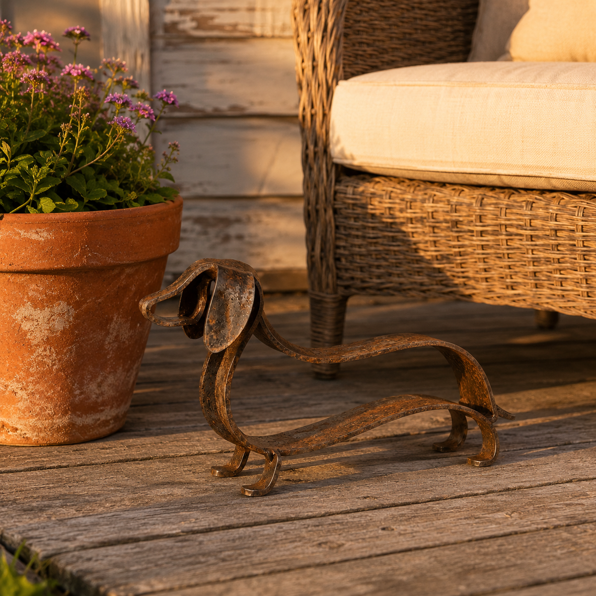 Rustic Dachshund Metal Sculpture🐶