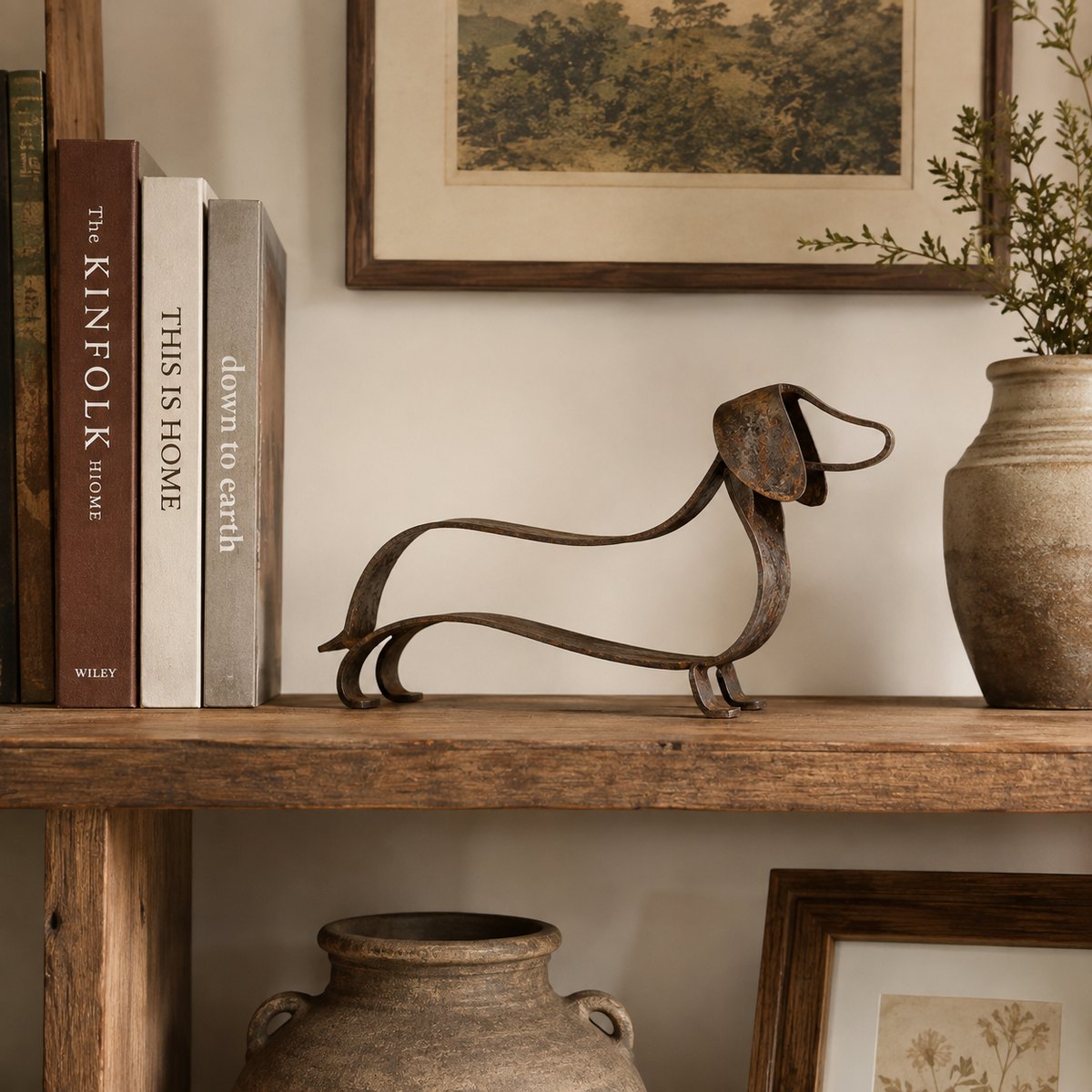 Rustic Dachshund Metal Sculpture🐶
