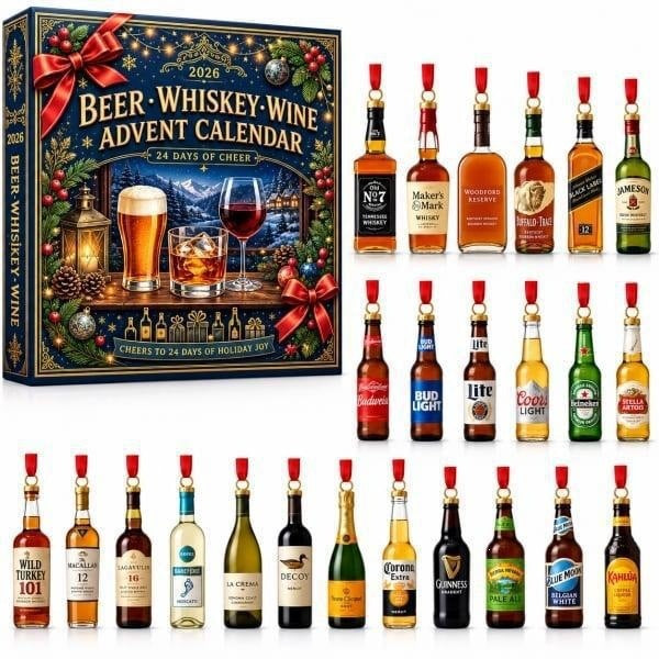 2026 Mixed Drinks acrylic decoration advent calendar — no alcohol included