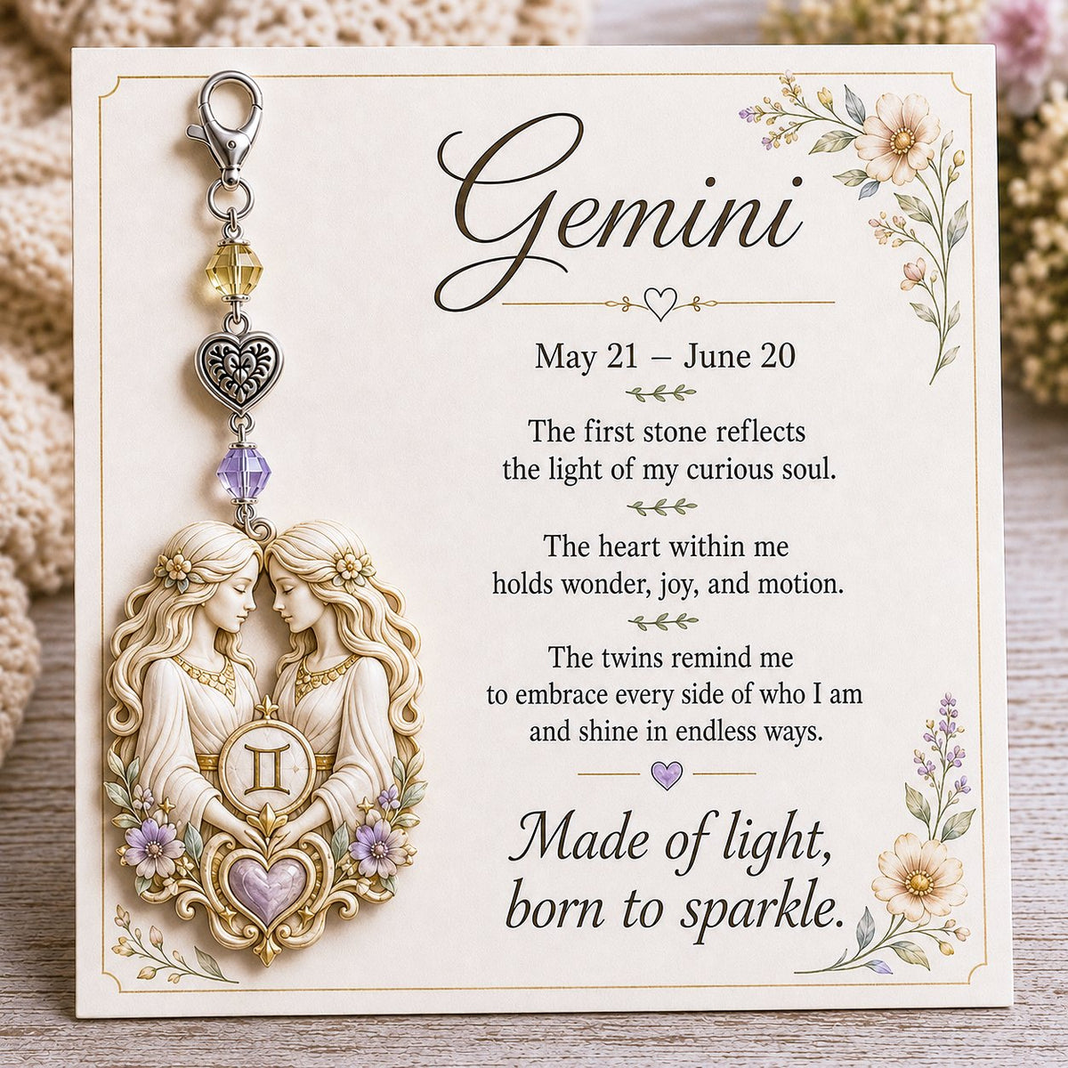 ⌛️ Weekly Special Sale – Zodiac Charm Commemorative Card 🌙💎