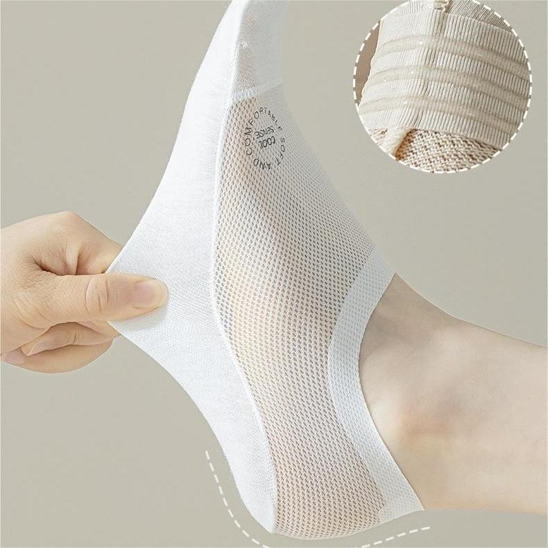 🔥Ultra Thin Liner Socks Non Slip ComBed Cotton No Show Socks（3 pairs）