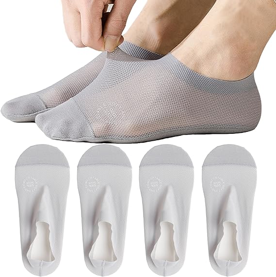 🔥Ultra Thin Liner Socks Non Slip ComBed Cotton No Show Socks（3 pairs）