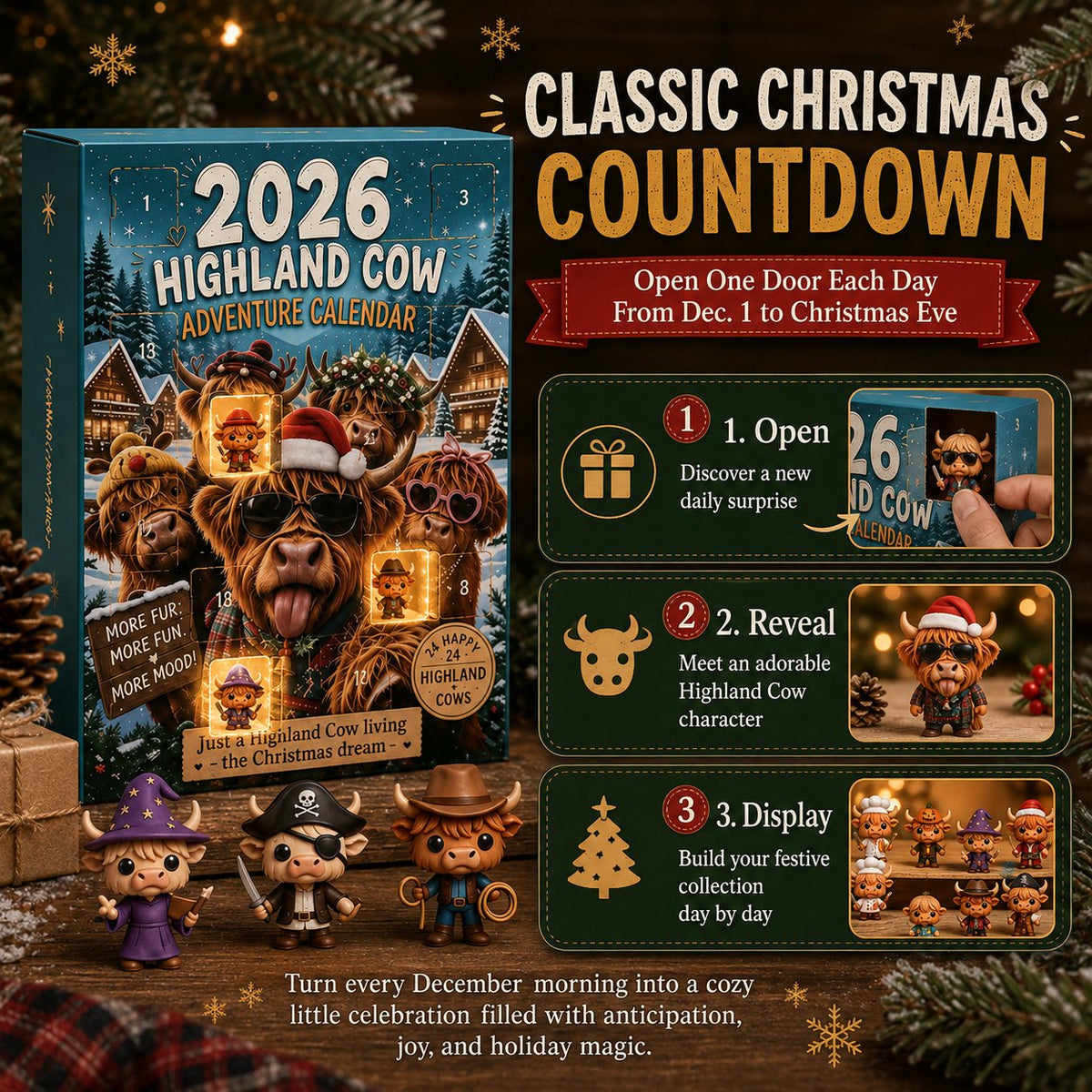 🎁2026 Highland Cow Advent Calendar | Every Day Brings New Surprises(📦Buy 2 Free Shipping)