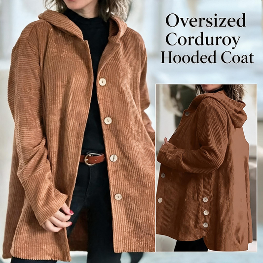 🍂 Cosy Velvet Hooded Jacket – Your Go-To Autumn Layering Piece🧥