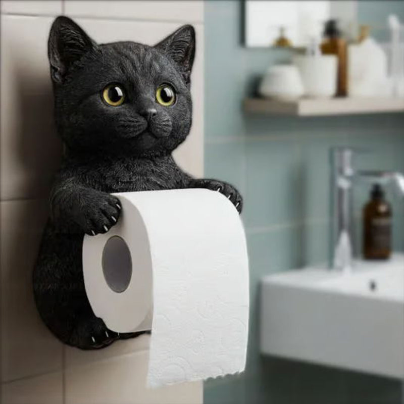 🧻Wall-mounted toilet roll holder for cats🐾