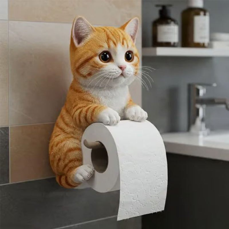 🧻Wall-mounted toilet roll holder for cats🐾