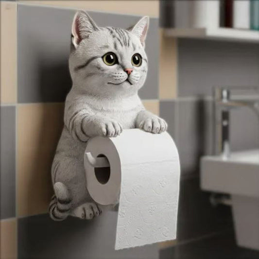 🧻Wall-mounted toilet roll holder for cats🐾