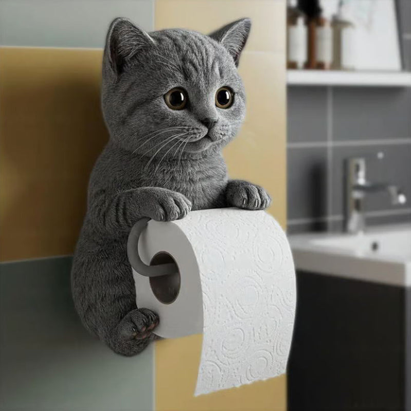 🧻Wall-mounted toilet roll holder for cats🐾