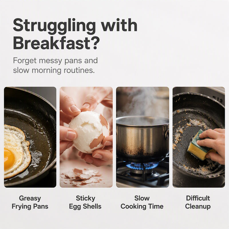 📢Buy 1 Get 1 Free! 🍳 Dual Cavity Microwave Egg Poacher – Quick Oil-Free Cooking, Food-Grade PP & Versatile Kitchen Essential 💫